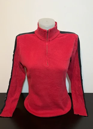Pull (1/4 Zip) Tommy Hilfiger femme | Taille S | Rouge logo manche 100% coton, marque: Tommy Hilfiger, état: Très bon état, taille: S / 36 / 8, 15,00 €, 16,45 € Protection acheteurs incluse