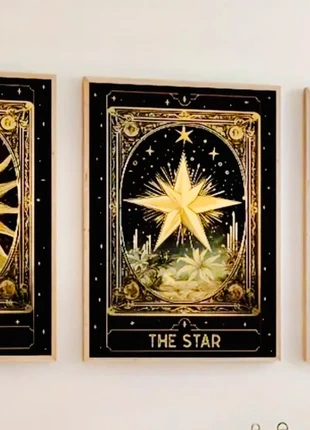 Stunning 3 Piece Set Sun Moon Stars 90s Tarot inspired Celestial Canvas Prints, condition: New without tags, £8.99, £10.14 includes Buyer Protection