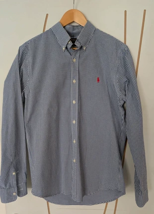 Chemise été Ralph Lauren a carreaux bleu marine blanc logo rouge / Taille M, marca: Ralph Lauren, estado: Muy bueno, tamaño: M, 21,90 €, 23,70 € Protección al comprador incluida