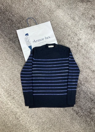 Pull Marin à boutons marinière en Laine Armor-Lux bleu marine made in France - taille M, brand: Armor-Lux, condizioni: Ottime, taglia: M / IT 42 / EU 38, €49.90, €53.10 include la Protezione acquisti