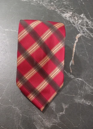 Cravatta Vintage a Quadri Scozzesi Rossi e Oro - Seta, merk: Made In Italy, staat: Heel goed, € 13,00, € 14,35 inclusief Kopersbescherming