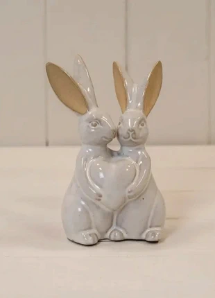 Lapins de céramique Shabby Pâques printemps, marke: stachville, zustand: Wie neu, 12,50 €, 13,83 € beinhaltet Vinted-Käuferschutz Pro