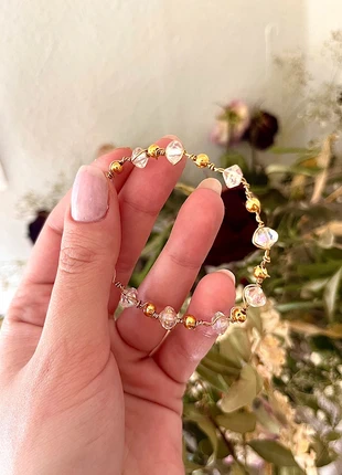 Vintage-Inspired Crystal & Gold Bracelet Handmade, marque: Vintage Dressing, état: Neuf sans étiquette, 5,00 €, 5,95 € Protection acheteurs incluse
