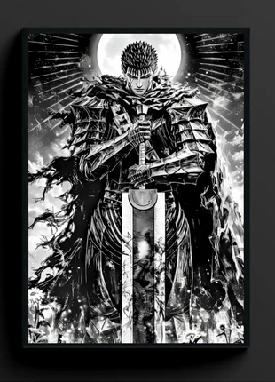 Poster di Guts di Berserk, merk: Jujutsu Kaisen, staat: Nieuw zonder prijskaartje, € 10,99, € 12,24 inclusief Kopersbescherming