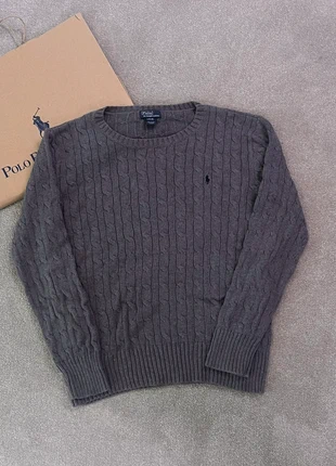 Pull torsadé Ralph Lauren Gris - L Femme, brand: Ralph Lauren, condition: Very good, size: L / 40 / 12, €40.00, €42.70 includes Buyer Protection