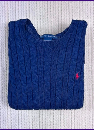 Sweat/Pull Cable Knit ,Torsadé Ralph Lauren Bleu marine / Logo brodé Rouge / Taille L Homme, marke: Ralph Lauren, zustand: Sehr gut, größe: L, 55,00 €, 58,45 € inklusive Vinted-Käuferschutz