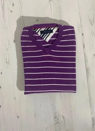 Pull à rayure 100% coton Tommy Hilfiger taille M femme, merk: Tommy Hilfiger, staat: Goed, maat: M / 38 / 10, € 3,00, € 3,85 inclusief Kopersbescherming