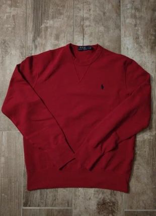 Sweat Ralph Lauren Rouge – Logo Brodé bleu marine – Classique Intemporel taille M, brand: Ralph Lauren, condition: New without tags, size: M, €55.00, €58.45 includes Buyer Protection