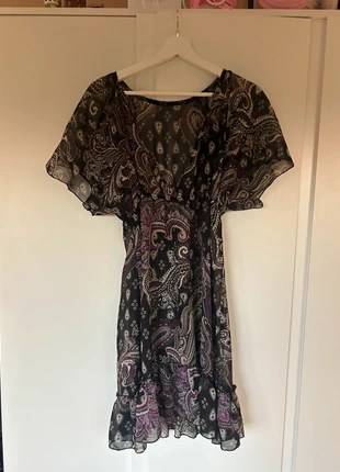 Vintage zwarte paarse half doorzichtige jurkje, brand: Vintage Dressing, condition: Very good, size: S / 36 / 8, €7.00, €8.05 includes Buyer Protection