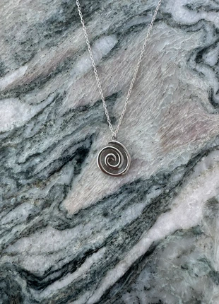 Silver plated spiral pendant necklace, brand: Silver, condition: New without tags, £12.00, £13.30 includes Buyer Protection