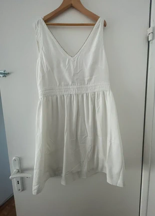 Robe style soirée blanche ouverte dos, merk: La Redoute, staat: Heel goed, maat: XL / 42 / 14, € 5,00, € 5,95 inclusief Kopersbescherming