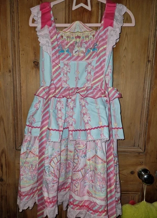 Pink Lolita JSK Carnival themed (read desc), brand: 42lolita, condition: Very good, size: S / UK 8-10, £50.00, £53.20 includes Buyer Protection