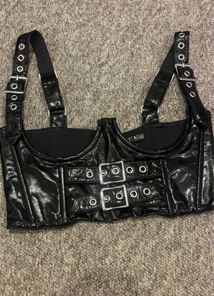 Current mood / dollskill pleather zip up corset, brand: Current Mood, condition: Very good, size: XS / UK 4-6, £20.00, £21.70 includes Buyer Protection