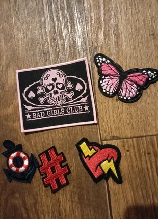 Pack of 5 patches iron on embroidered, brand: Butterfly, condition: New without tags, £5.50, £6.48 includes Buyer Protection