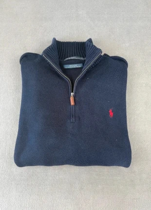 Pull Demi-Zip Ralph Lauren Bleu marine Quarter Zip Camionneur 100% Coton - L, brand: Ralph Lauren, condition: Very good, size: L, €49.90, €53.10 includes Buyer Protection