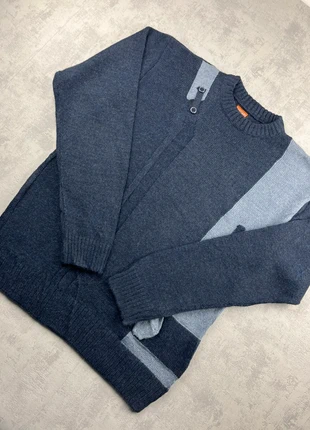 Pull vintage en laine bleu marine bleu clair col rond épais - L, zustand: Sehr gut, größe: L, 24,00 €, 25,90 € inklusive Vinted-Käuferschutz