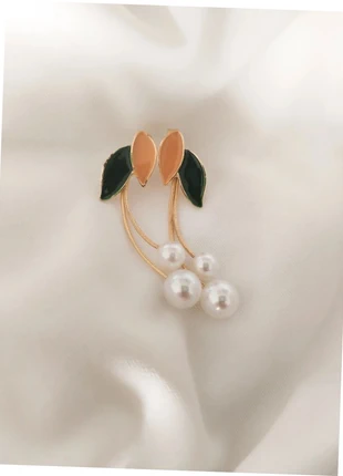 Boucles d’oreilles feuilles & perles – acier inoxydable doré, estado: Novo sem etiquetas, €3.99, €4.89 inclui Proteção do Comprador Pro