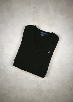 Ralph Lauren – Pull col V noir torsadé – Taille S – Très bon état, marque: Ralph Lauren, état: Très bon état, taille: S, 35,00 €, 37,45 € Protection acheteurs (Pro) incluse