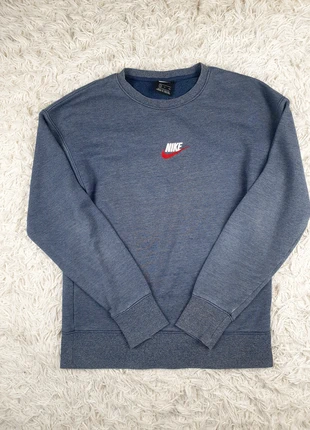 Sweat sans capuche Nike Bleu chiné en coton avec logo brodé, brand: Nike, condizioni: Ottime, taglia: S, €6.90, €7.95 include la Protezione acquisti