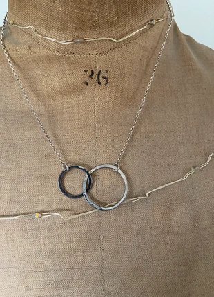 Sterling silver double circle necklace, brand: Oorla Jewellery, condition: Very good, £16.00, £17.50 includes Buyer Protection