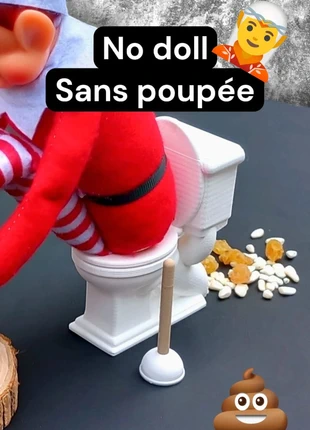 Toilette magique + ventouse impression 3D sans lutin farceur Noël Elf on the shelf, marca: Impression, estado: Muy bueno, 6,90 €, 7,95 € Protección al comprador incluida