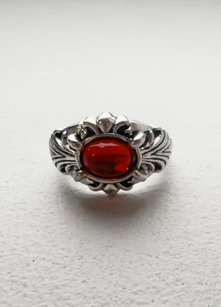 Bague argentée pierre rouge griffes, ajustable, marque: CHROME, état: Très bon état, taille: Ajustable, 5,79 €, 6,78 € Protection acheteurs incluse