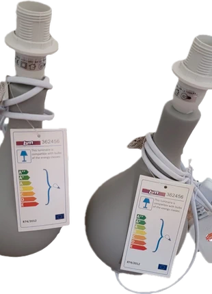 Pair of New Grey Table Lamps from B&M – No Shades, Modern Bedside or Desk, brand: B&M, condition: New with tags, £24.00, £25.90 includes Buyer Protection