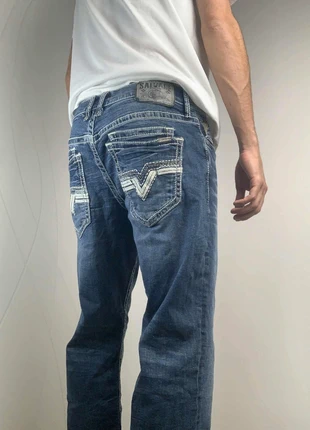 Jean Buckle Salvage Anarchy straight relaxed fit bleu brodé W32 US hommes, marke: Buckle, zustand: Sehr gut, größe: W32 | DE 48, 45,00 €, 47,95 € inklusive Vinted-Käuferschutz