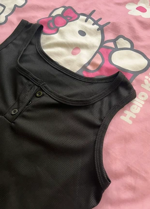 top negro botones escote, marque: Local, état: Neuf sans étiquette, taille: XL / 42 / 14, 3,00 €, 3,85 € Protection acheteurs incluse