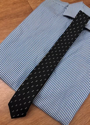 Cravate noir fine avec petit motifs élégant unisexe, marca: Vintage Dressing, estado: Muito bom, €4.60, €5.53 inclui Proteção do Comprador Pro