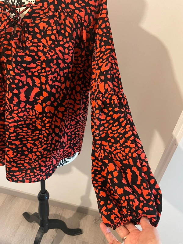 Blouse Vera & Lucy - Neuf - Imprimé léopard rouge/noir - Taille S 🐆 - photo numéro 2
