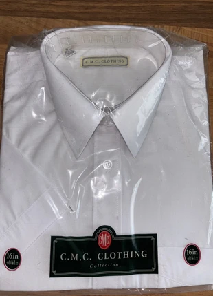 White short sleeve shirt 16”, brand: CMC, condition: New with tags, size: 16 in | 40 cm, £7.00, £8.05 includes Buyer Protection