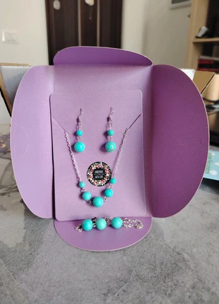 Confezione regalo set collana bracciale orecchini turchese, brand: Set, condizioni: Nuovo senza cartellino, €8.00, €9.10 include la Protezione acquisti