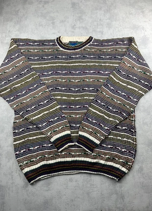 Pull vintage violet marron à motifs rayés / Pull d'hiver col rond - L, marke: Vintage Dressing, zustand: Sehr gut, größe: L, 24,00 €, 25,90 € beinhaltet Vinted-Käuferschutz Pro