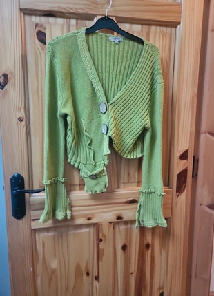 Unique lime green Asymmetrical cardigan size 8, brand: THEME, condition: Very good, size: S / 36 / 8, €4.00, €4.90 includes Buyer Protection