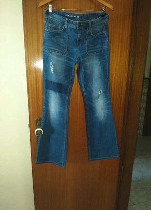 Calça ganga boca de sino. Tamanho 45, marca: C&A, estado: Muy bueno, tamaño: XL / 42 / 14, 5,00 €, 5,95 € Protección al comprador incluida