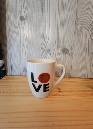 1 tasse mug imprimé Love et son cœur, staat: Heel goed, € 3,00, € 3,85 inclusief Kopersbescherming