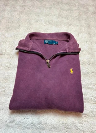 Pull sweat half 1/4 zip Ralph Lauren couleur violet logo jaune taille L en tre shin état, brand: Ralph Lauren, condition: Very good, size: L, €44.99, €47.94 includes Buyer Protection