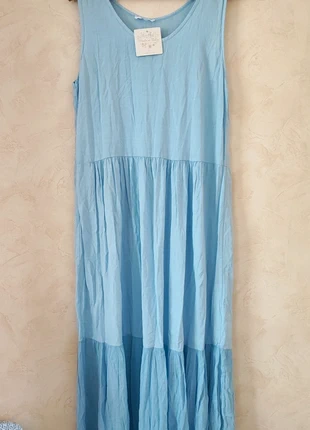 robe longue fluide bleu ciel bleu clair 40 42 robe bi matière légère neuve, zustand: Neu, mit Etikett, größe: L / 40 / 12, 15,00 €, 16,45 € inklusive Vinted-Käuferschutz