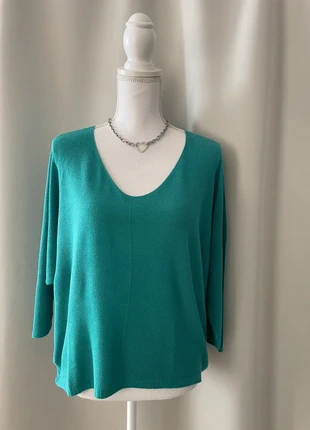 Pull col V bleu turquoise - Taille unique - Made in Italy, marca: Made In Italy, estado: Nuevo sin etiquetas, tamaño: Talla única, 8,00 €, 9,10 € Protección al comprador incluida