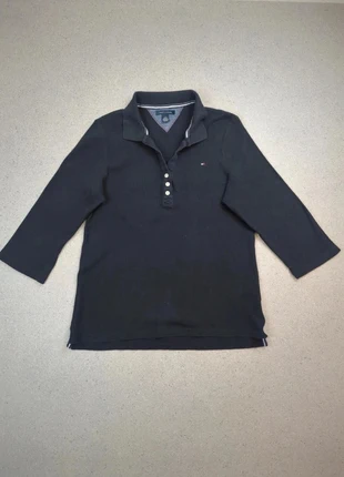 Haut polo Tommy Hilfiger Femme | Noir | Manches 3/4 | Taille L, marca: Tommy Hilfiger, estado: Bom, tamanho: L / 40 / 12, €9.00, €10.15 inclui Proteção do Comprador Pro