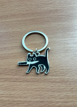 Evil black cat with knife Keyring Keychain, brand: NO LABEL, condition: New without tags, £1.50, £2.28 includes Buyer Protection