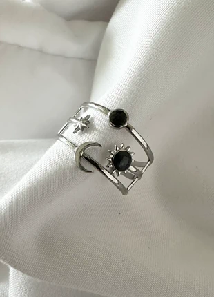 Stainless steel Moon and Star Ring, brand: Itforyou, condizioni: Nuovo senza cartellino, taglia: Regolabile, €9.45, €10.62 include la Protezione acquisti