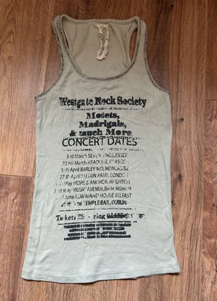 💚 Y2K River Island khaki band-style tank top, brand: River Island, condition: Good, size: S / 36 / 8, €4.00, €4.90 includes Buyer Protection