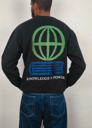 Pull col rond / sweat crewneck Obey brodé Knowledge is power multicolore - Homme M, marke: Obey, zustand: Sehr gut, größe: M, 70,00 €, 74,20 € inklusive Vinted-Käuferschutz