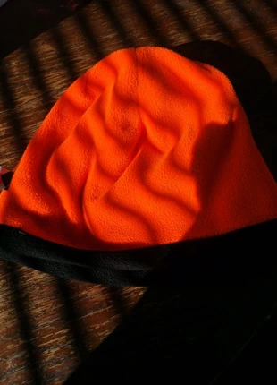 Reversible Hiviz Orange Black Fleece Beanie, brand: no brand, condition: Very good, size: S, £2.00, £2.80 includes Buyer Protection