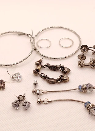 Silver tone drop dangle earrings job lot layering boho, brand: NO LABEL, condition: Good, £2.00, £2.80 includes Buyer Protection Pro