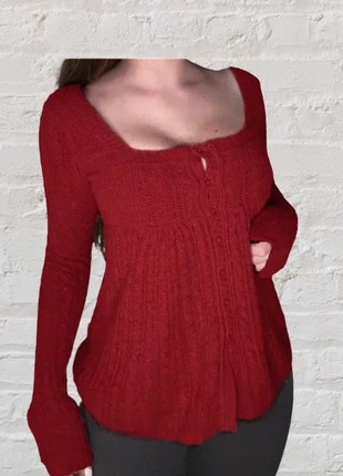 Women's Y2K Square Neck Cable- Cardigan Winter Knitwear, brand: Cable, condition: Very good, size: XS / UK 4-6, £28.00, £30.10 includes Buyer Protection Pro