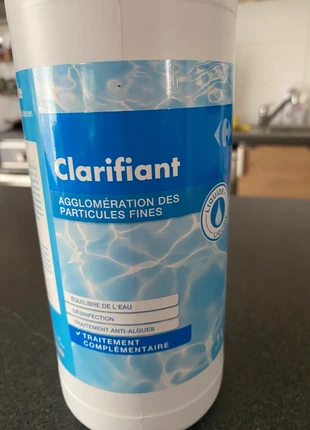 Clarifiant piscine – 1 L, marque: Carrefour, état: Très bon état, 5,00 €, 5,95 € Protection acheteurs incluse
