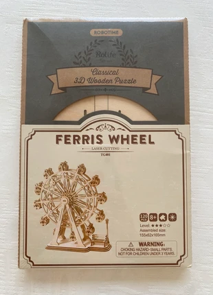 Maquette grande roue wooden puzzle, marca: Robotime, estado: Novo com etiquetas, tamanho: 8 anos / 128 cm, €8.00, €9.10 inclui Proteção do Comprador